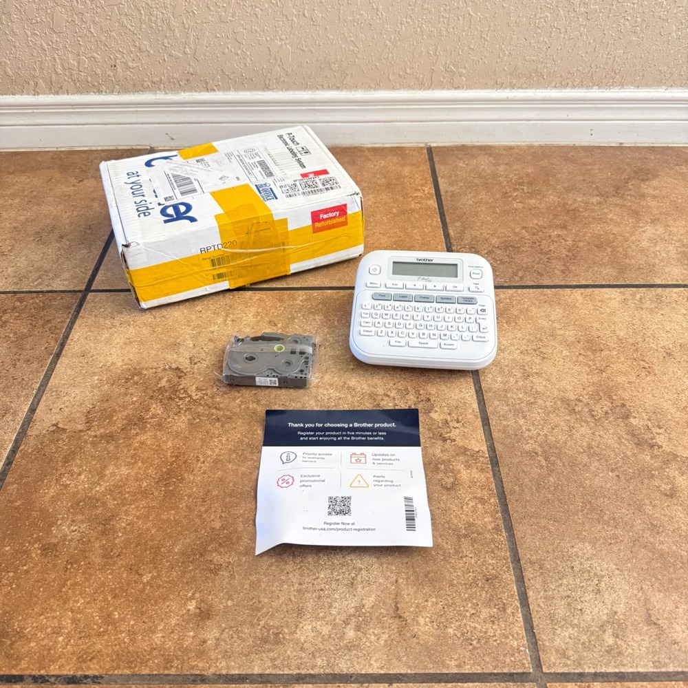 Brother P-touch PT-D220 Electronic Label Maker White RPTD220 Refurbished